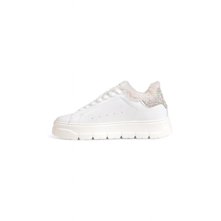 Crime London Leather Chunky Sneakers — White, view 2