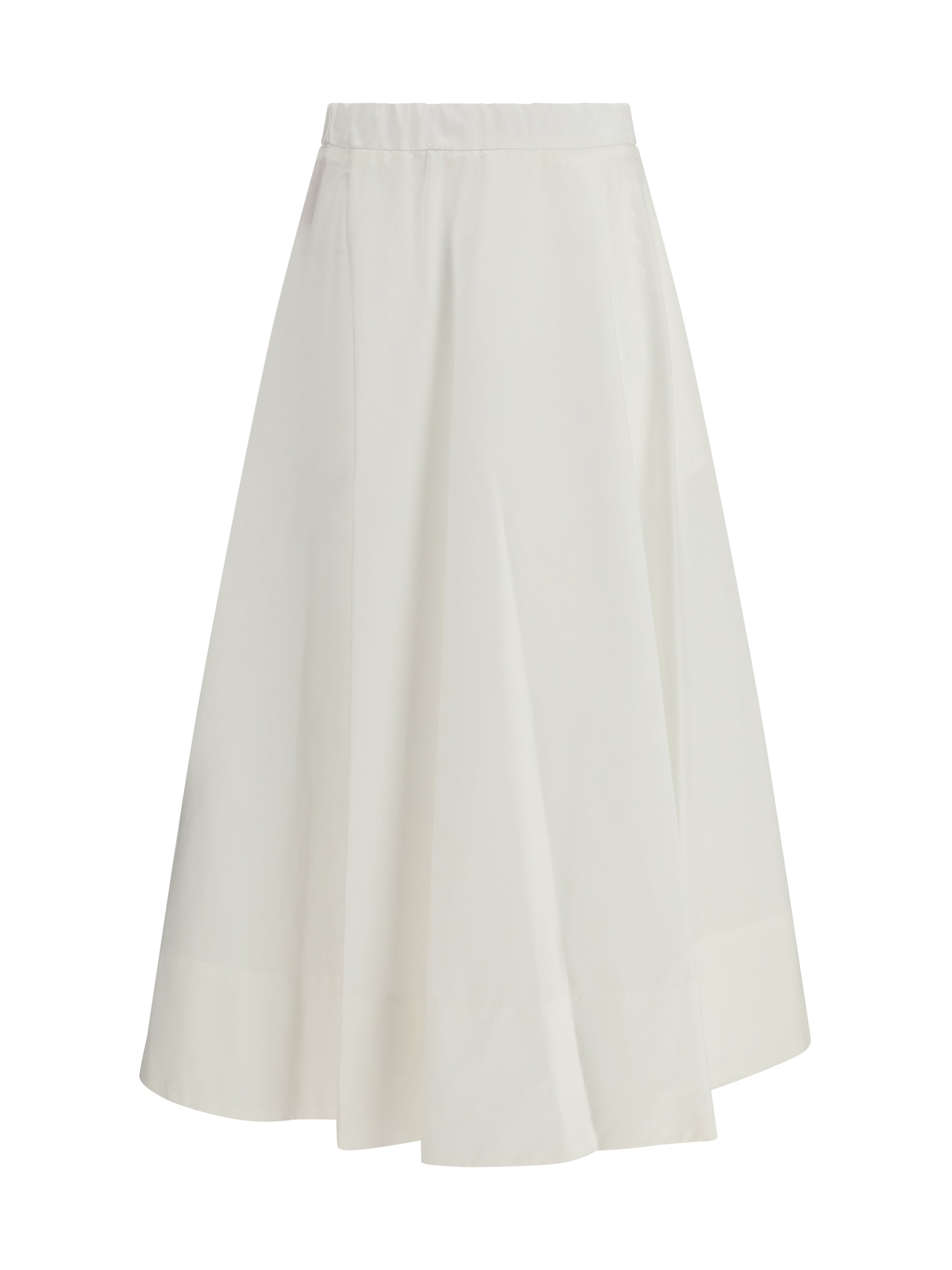 Cruna Cotton Full-Length Skirt — White, view 3