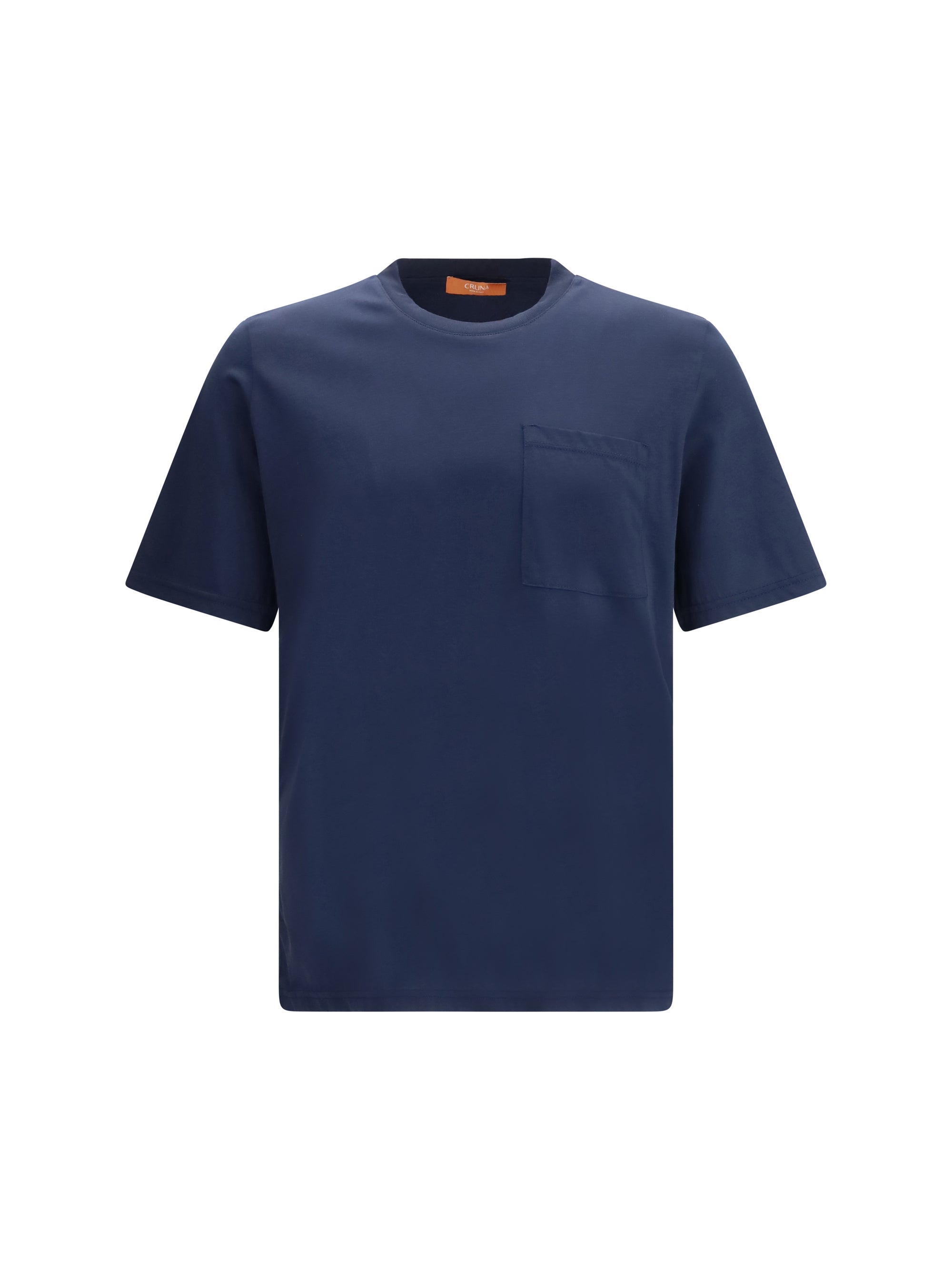Cruna Crew-Neck Cotton T-Shirt — Navy, view 2
