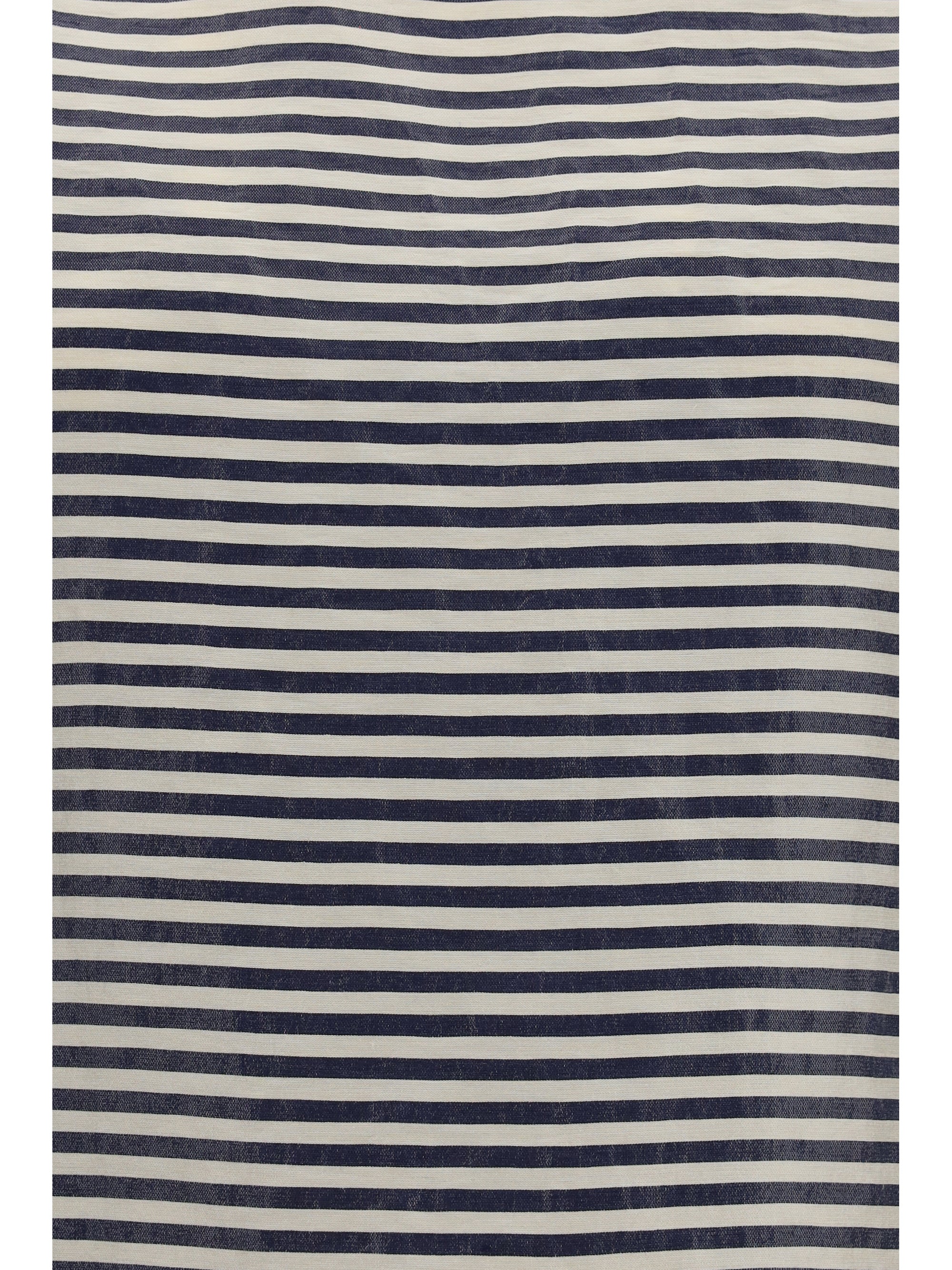 Cruna Striped Linen T-Shirt — Navy by Cruna