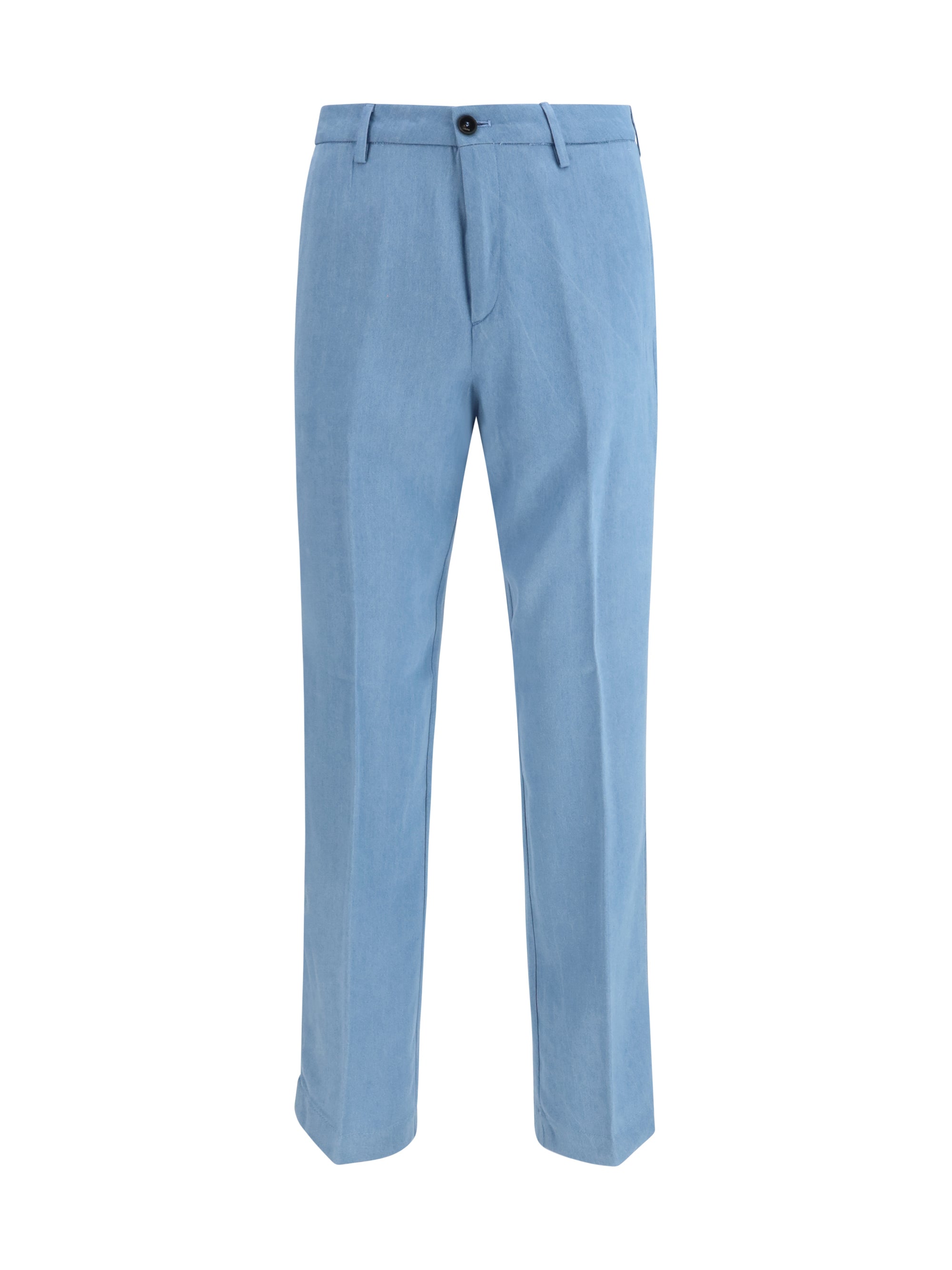 Cruna Tailored Tencel Trousers — Blue by Cruna