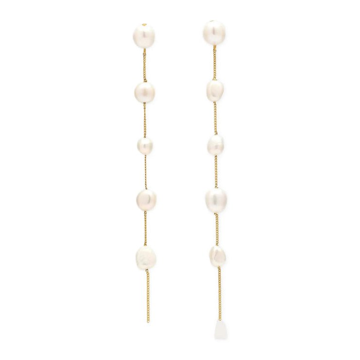 Cult Gaia Atum Earrings — White by Cult Gaia