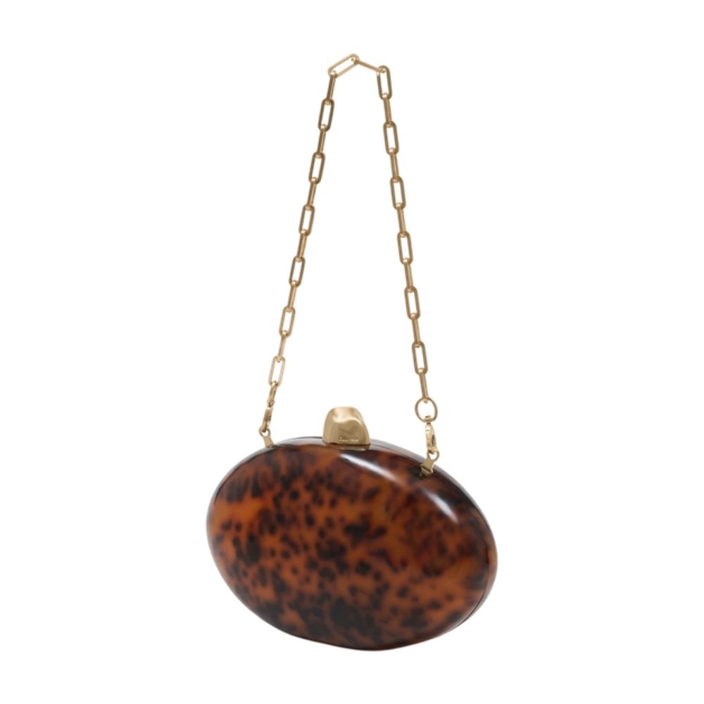 Cult Gaia Eviana Clutch — Brown, view 2