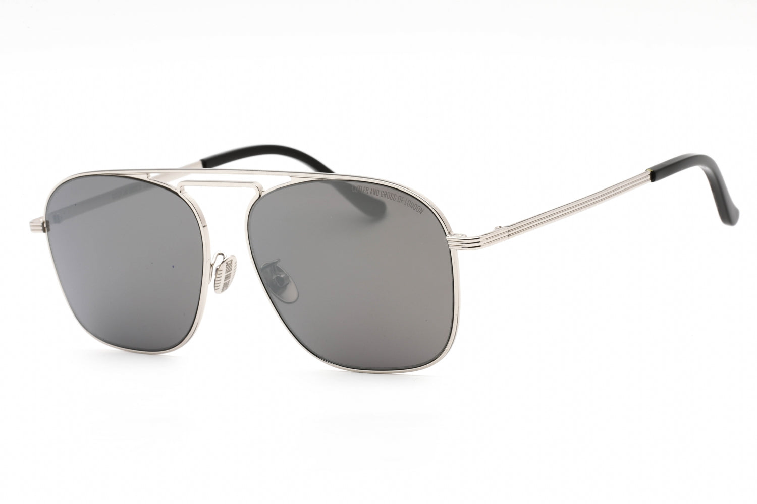 Cutler And Gross CG1310S Rectangular Metal Frame Sunglasses — Silver by Cutler And Gross