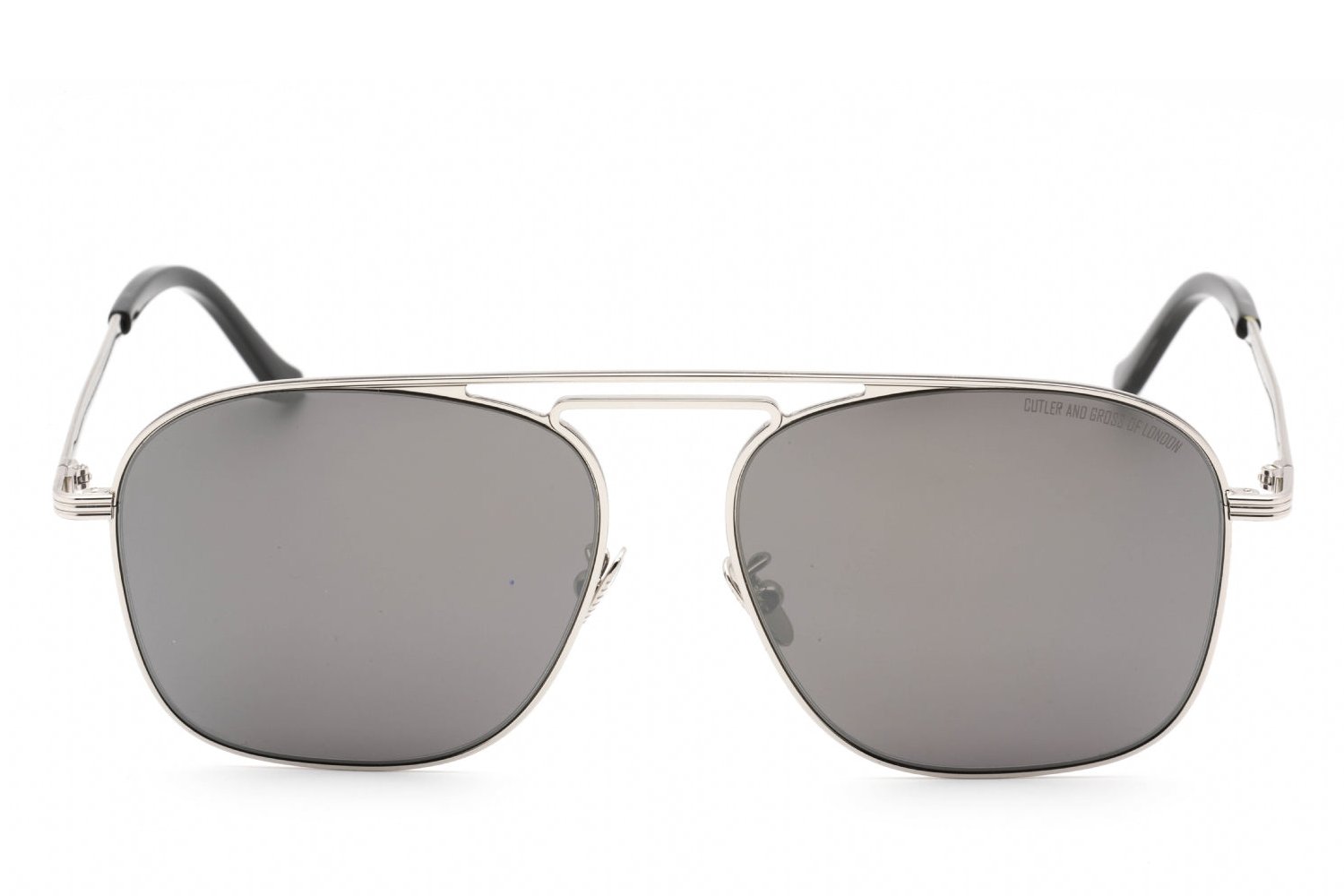Cutler And Gross CG1310S Rectangular Metal Frame Sunglasses — Silver, view 2