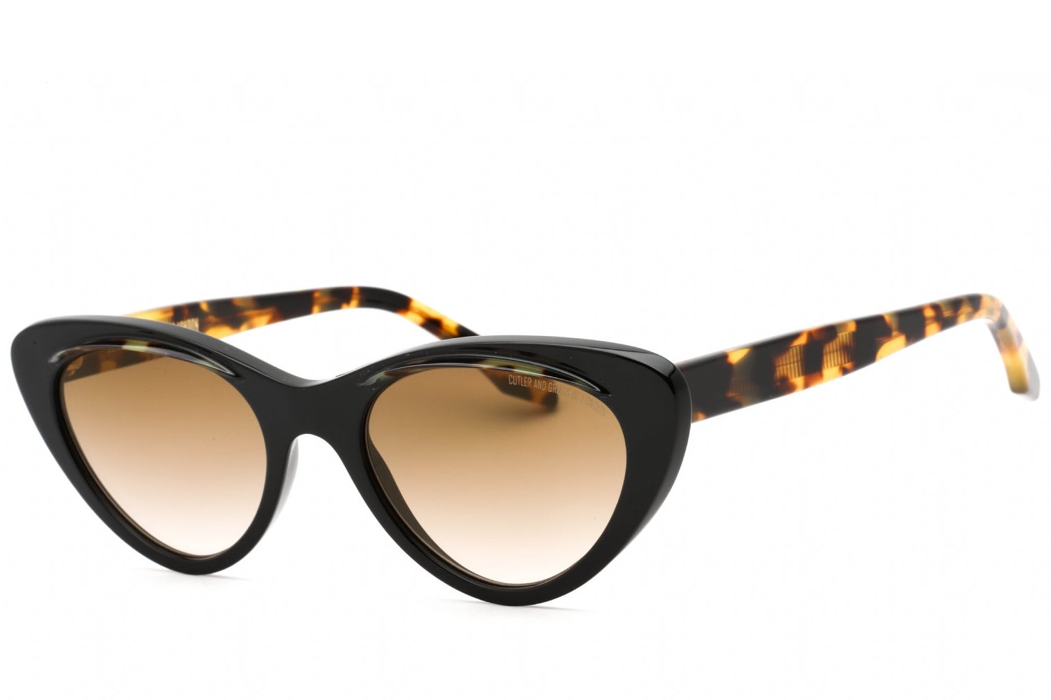 Cutler And Gross CG1321S Cat Eye Acetate Sunglasses — Black by Cutler And Gross