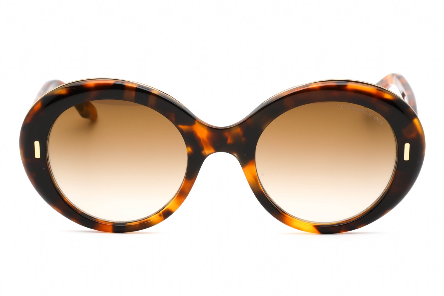 Cutler And Gross CG1327S Oval Tortoiseshell Sunglasses — Brown, view 2
