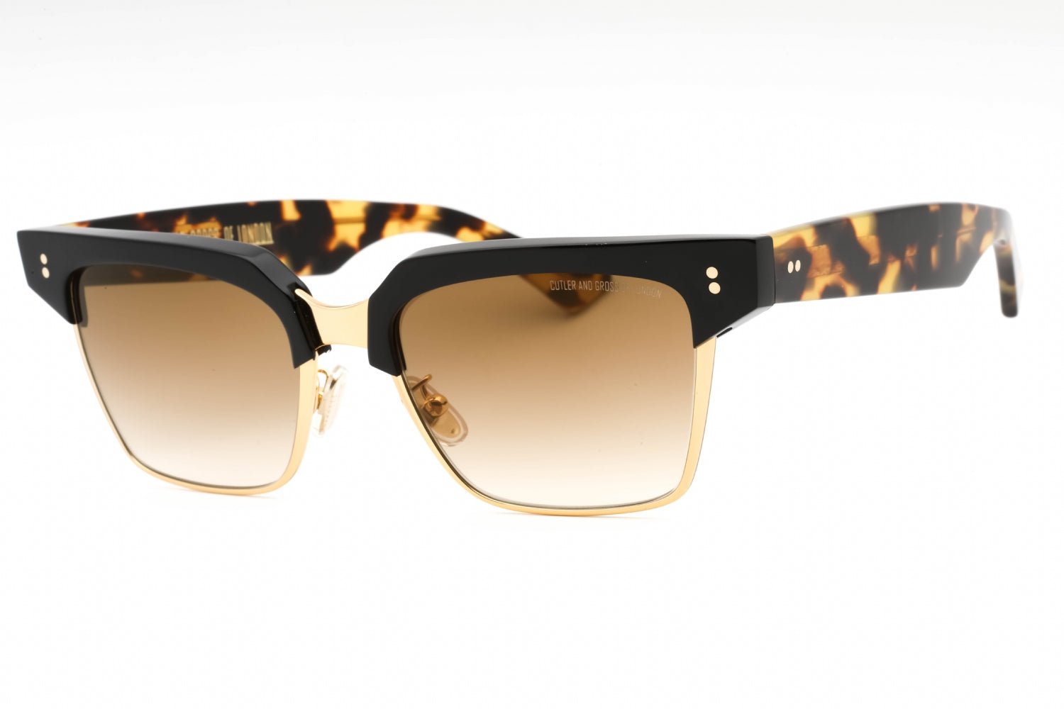 Cutler And Gross CG1348S Browline Gradient Lens Sunglasses — Black by Cutler And Gross