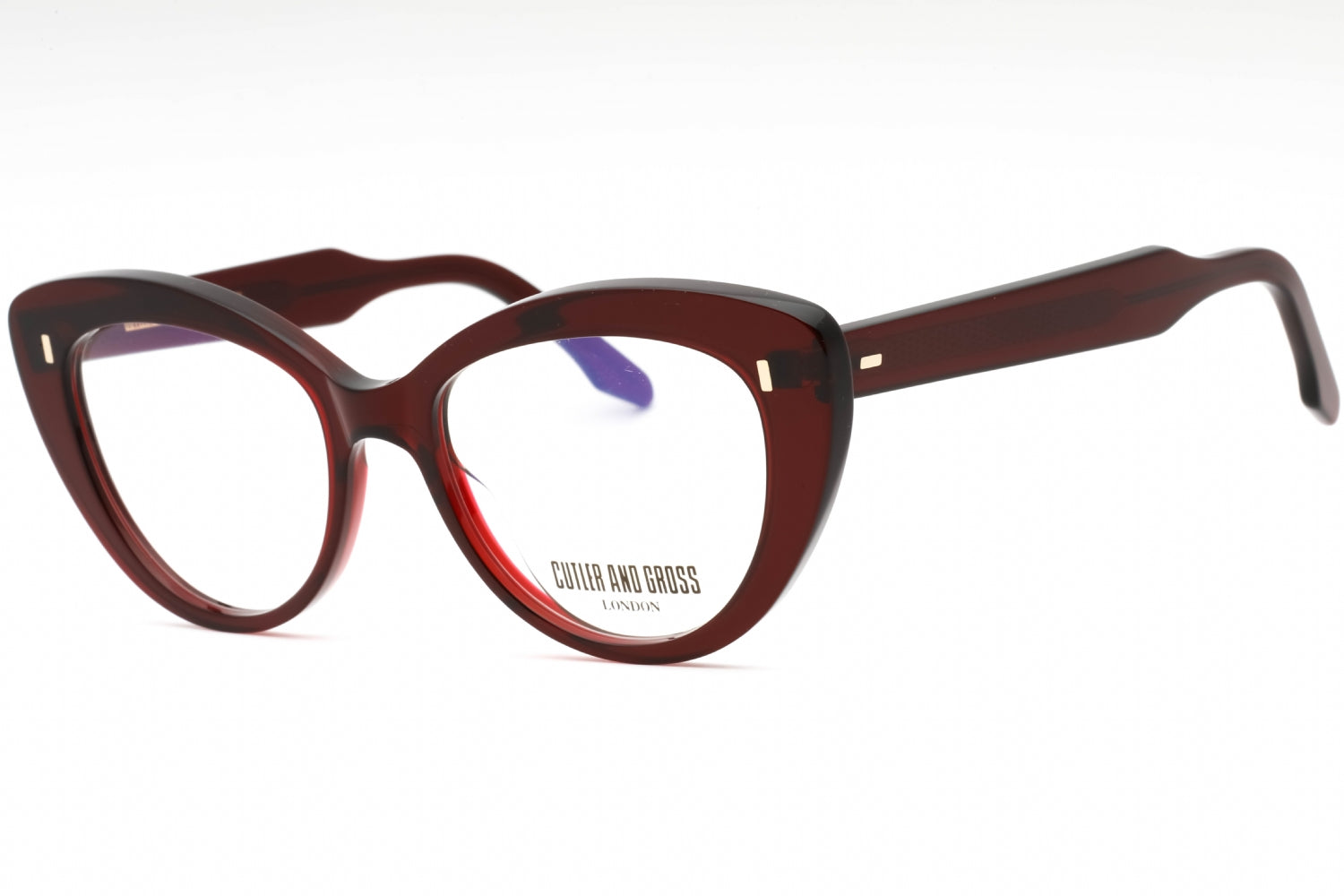 Cutler And Gross CGOP135053 Cat-Eye Eyeglasses — Burgundy by Cutler And Gross