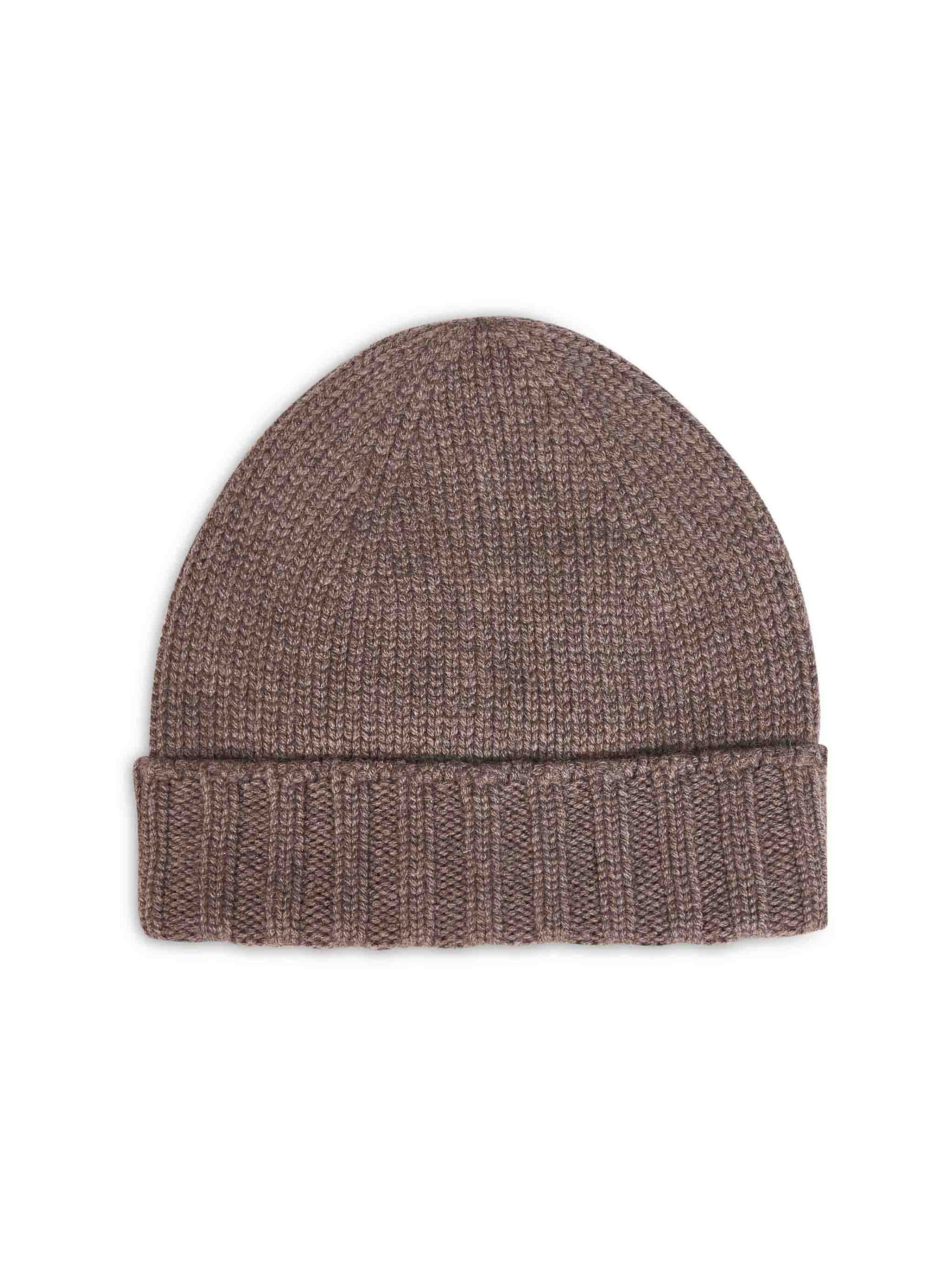 D 4.0 1018615529123 Virgin Wool Beanie — Brown by D 4.0