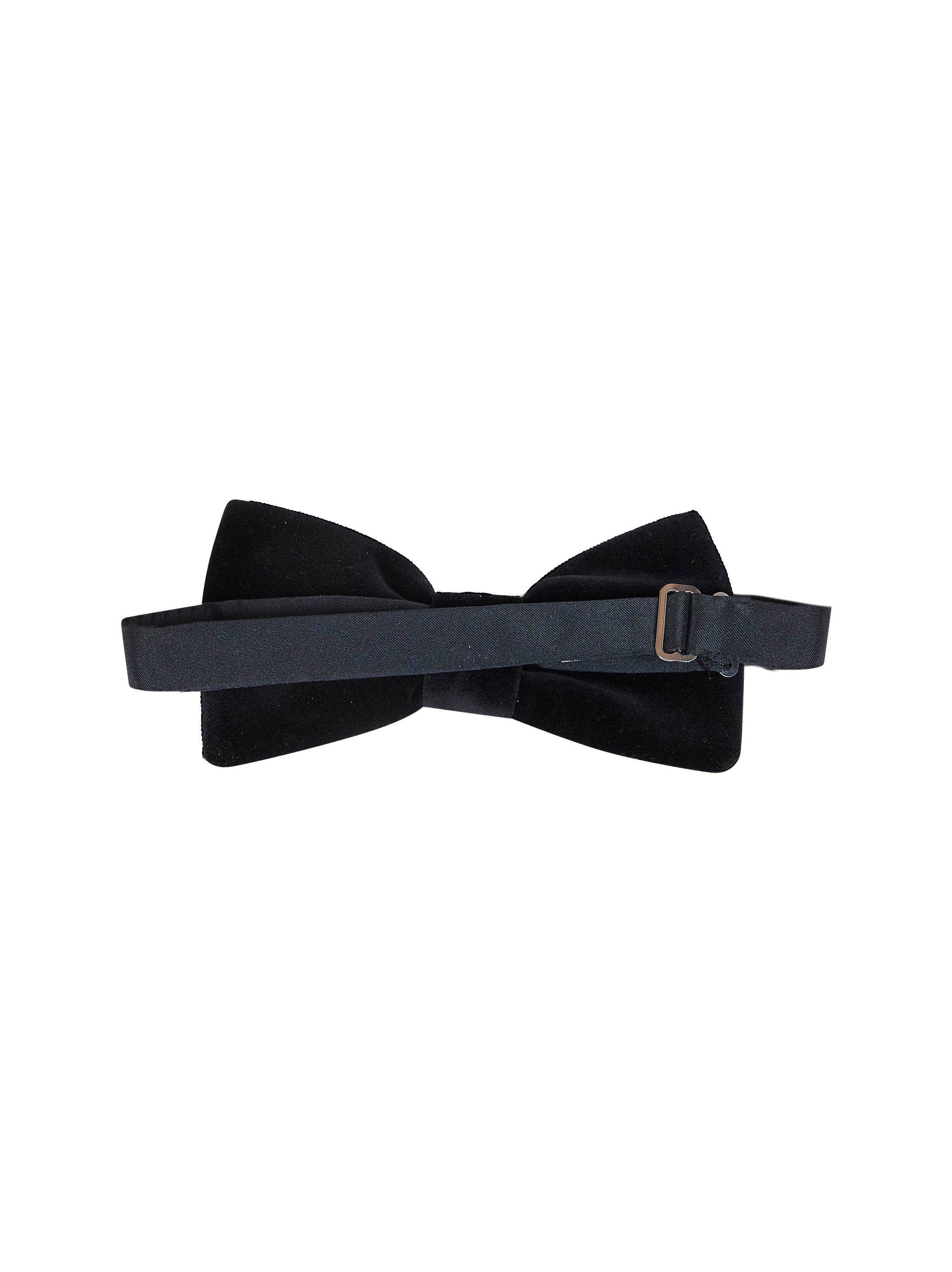 D 4.0 Velvet Bow Tie — Black, view 2