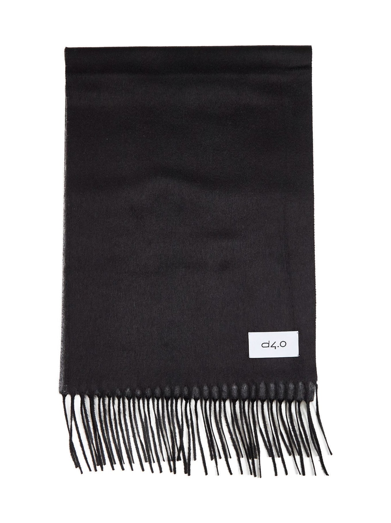 D 4.0 Silk-Cashmere Fringed Scarf — Black by D 4.0