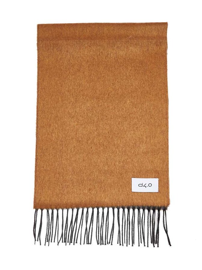 D 4.0 Silk-Cashmere Fringed Scarf — Camel by D 4.0