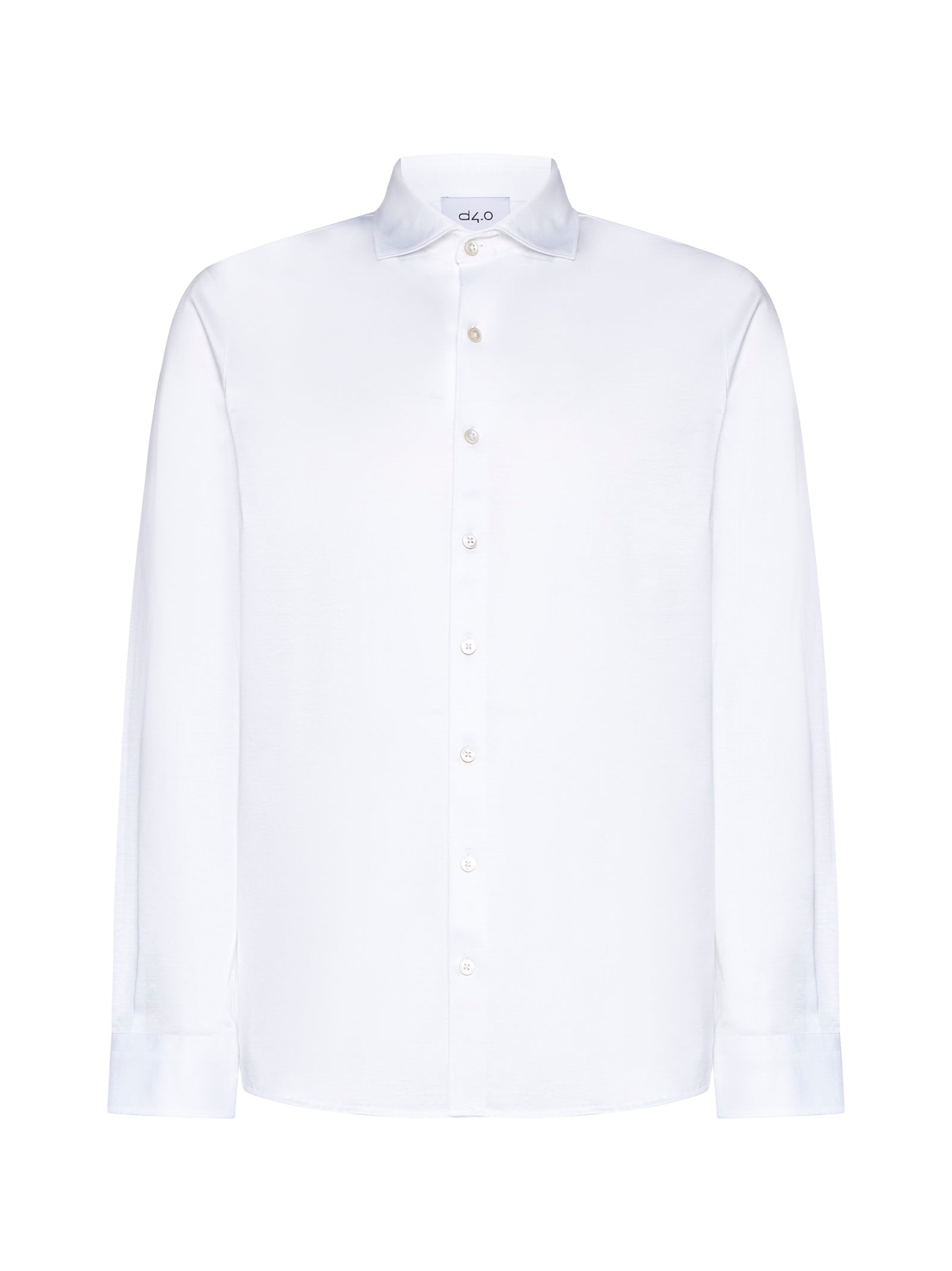 D 4.0 Cotton Knit Shirt — White by D 4.0