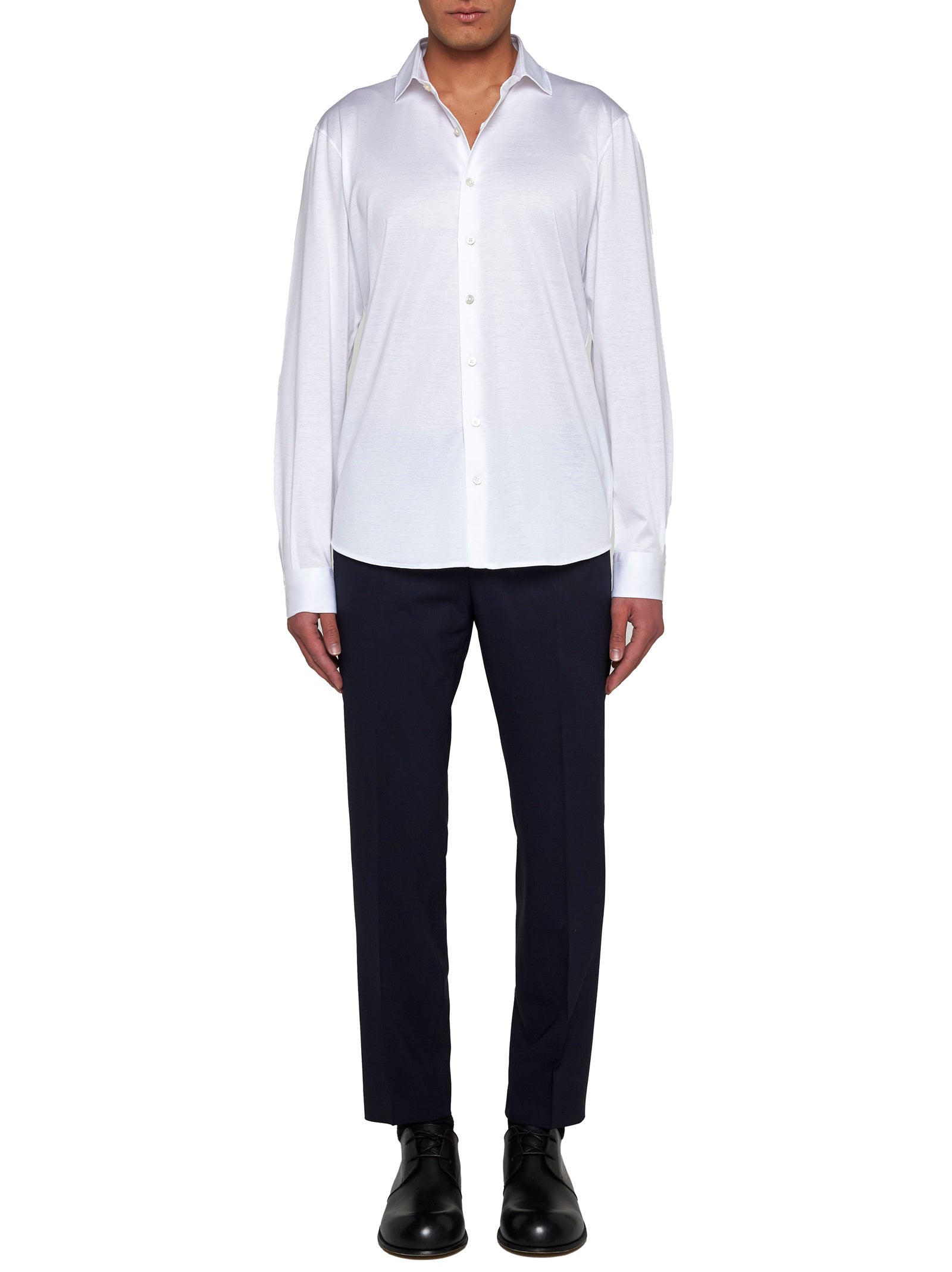 D 4.0 Cotton Knit Shirt — White, view 2