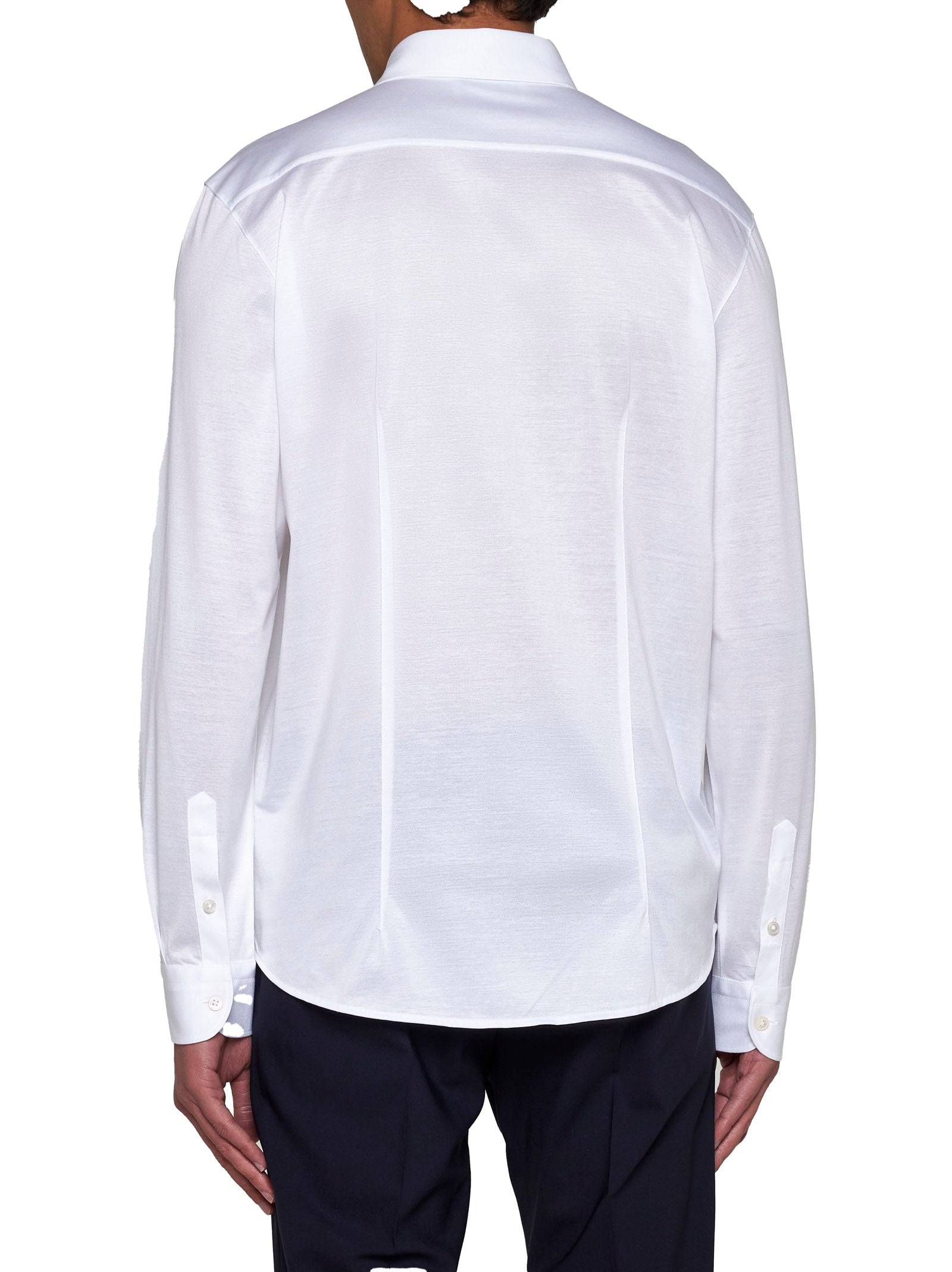 D 4.0 Cotton Knit Shirt — White, view 4