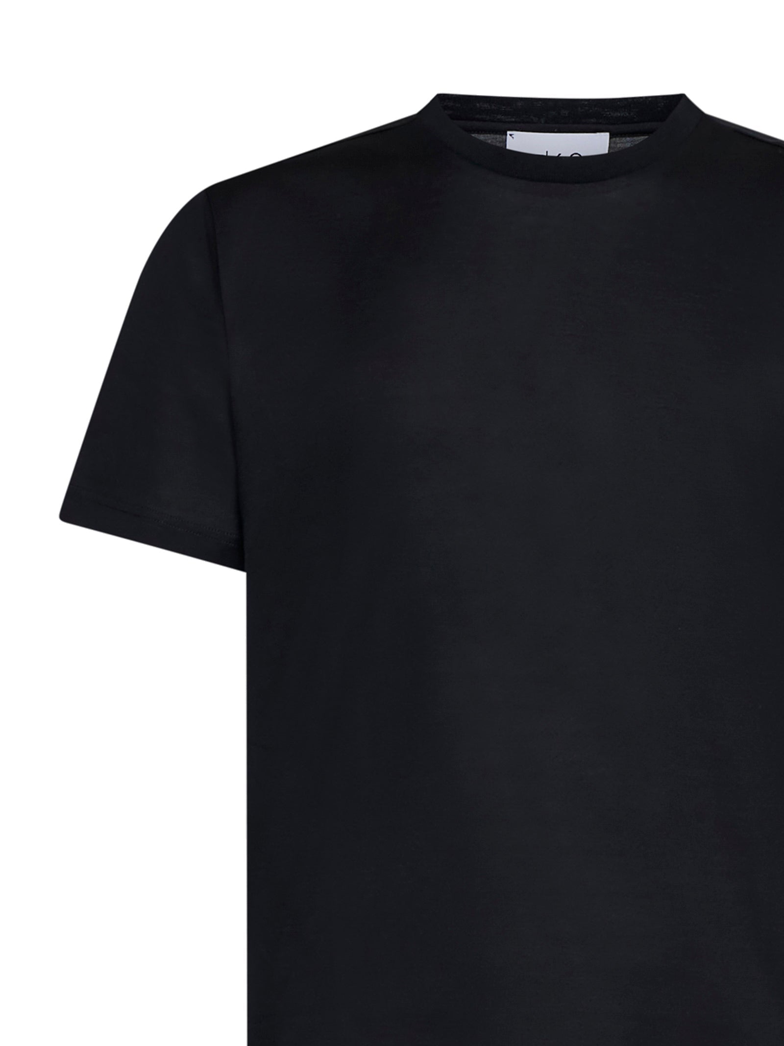 D 4.0 Lisle Cotton T-Shirt — Black, view 3
