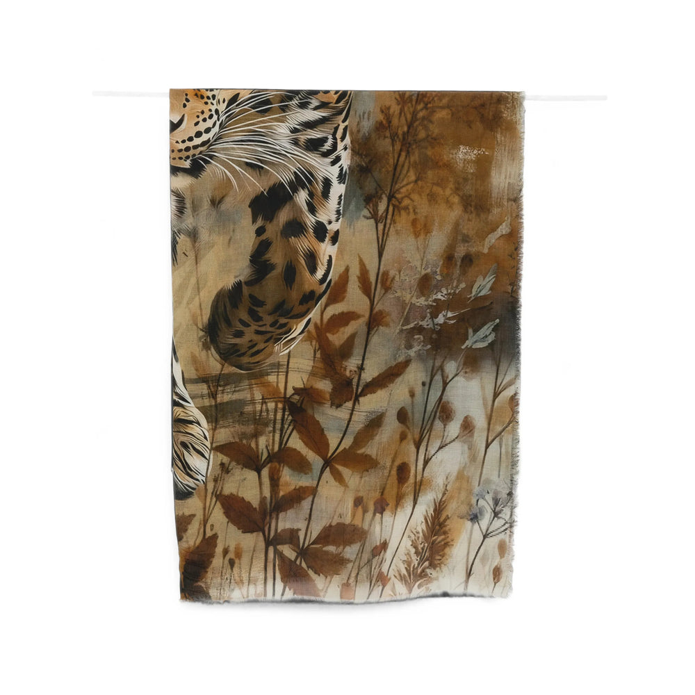 D'Aniello Animal Print Modal Cashmere Scarf — Brown by D'Aniello