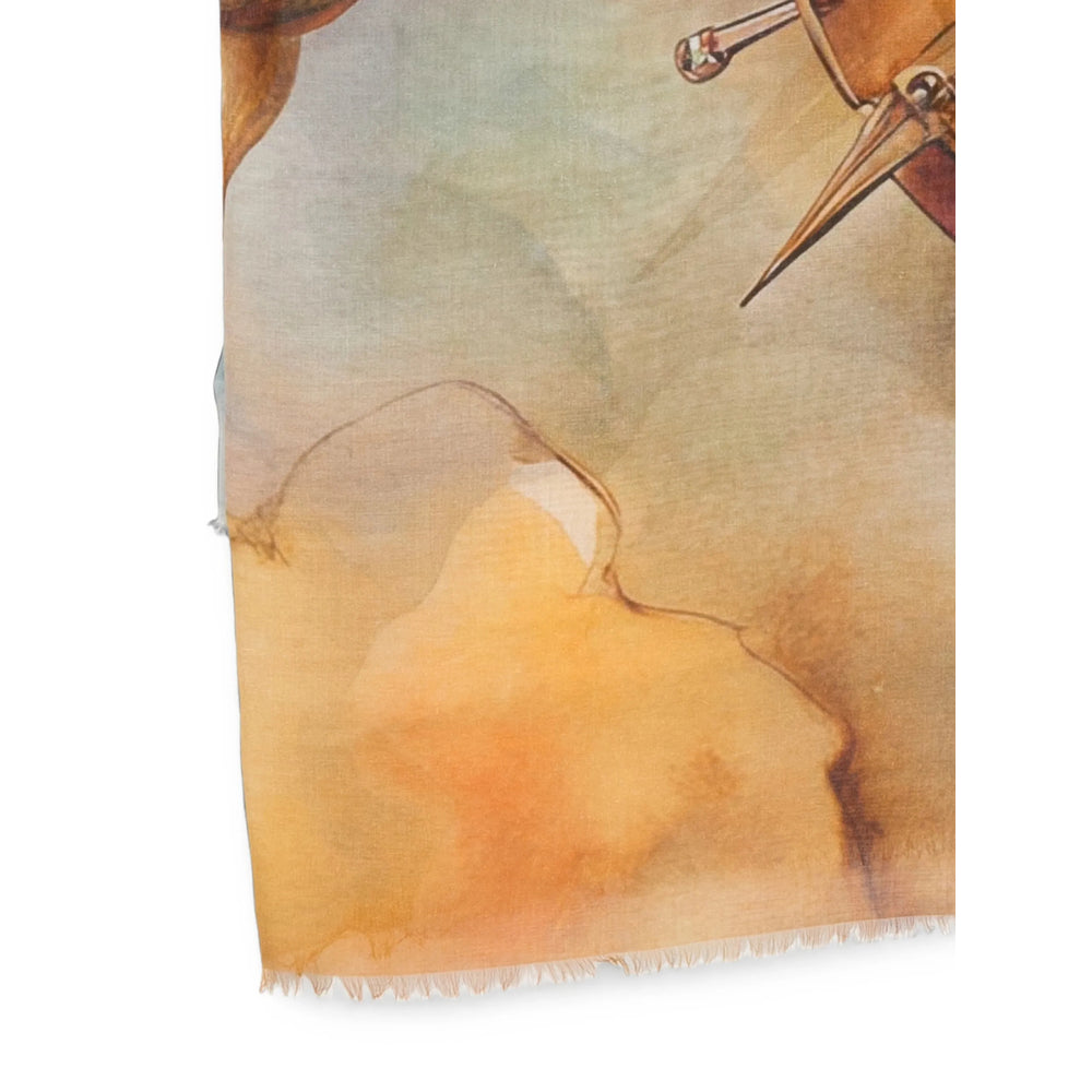 D'Aniello Graphic Print Modal and Cashmere Stole — Multicolor, view 2