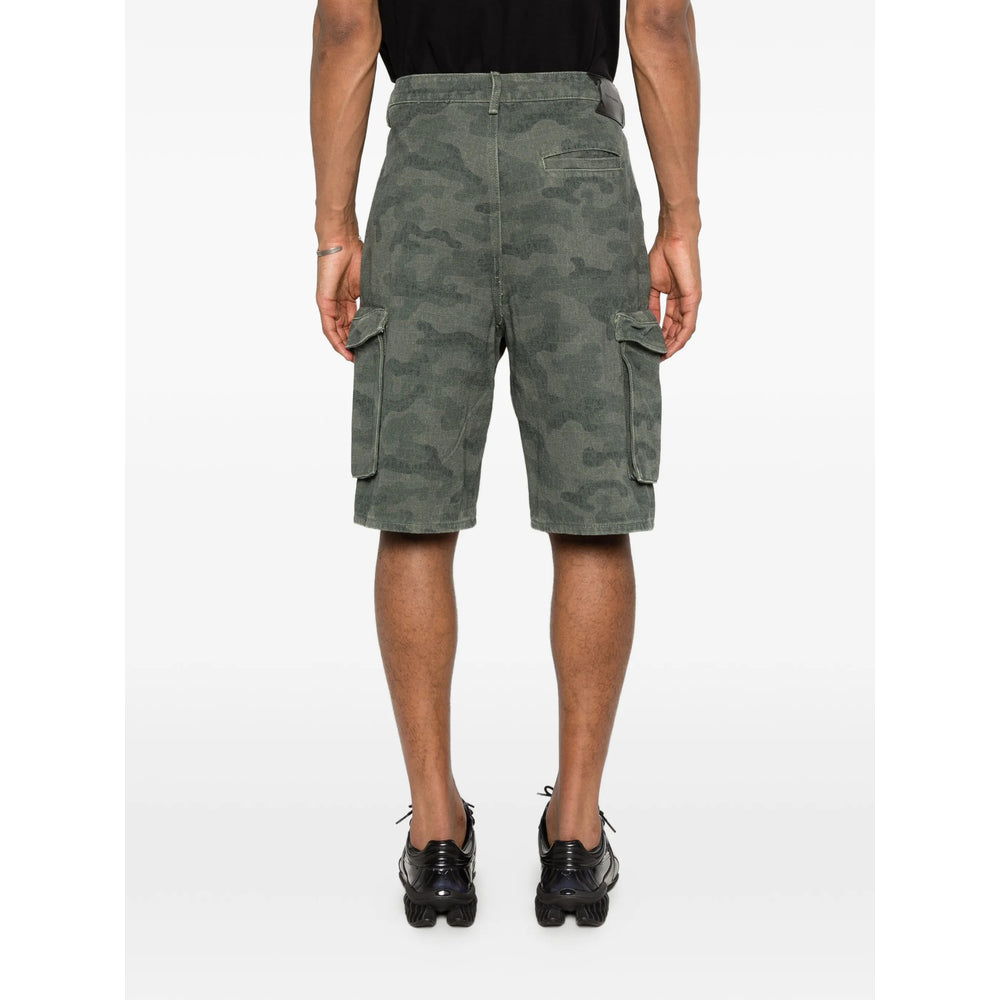 Daily Paper Camo Cargo Shorts — Green, view 3