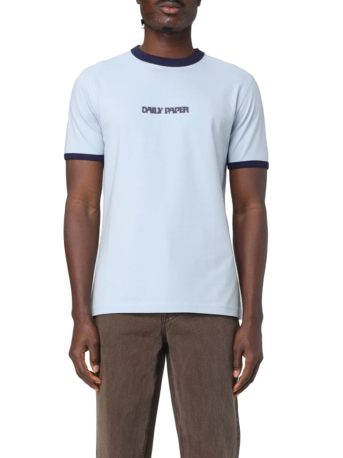 Daily Paper Logo-Embroidered Cotton T-Shirt — Blue by Daily Paper