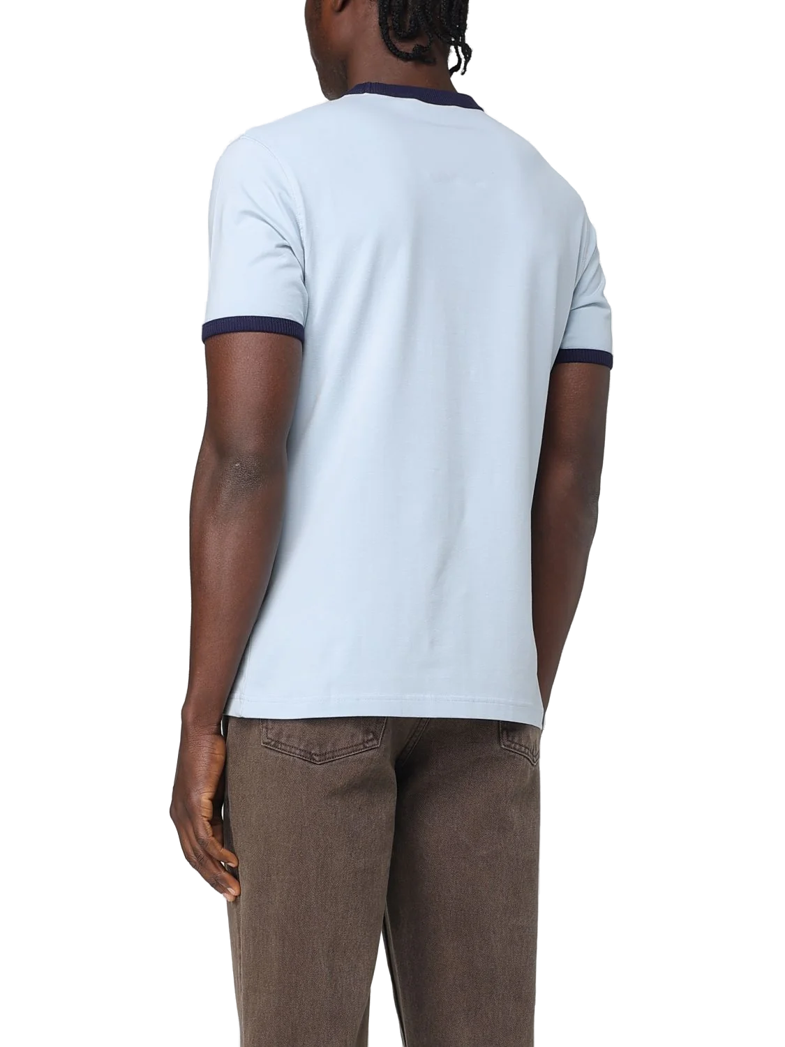 Daily Paper Logo-Embroidered Cotton T-Shirt — Blue, view 2