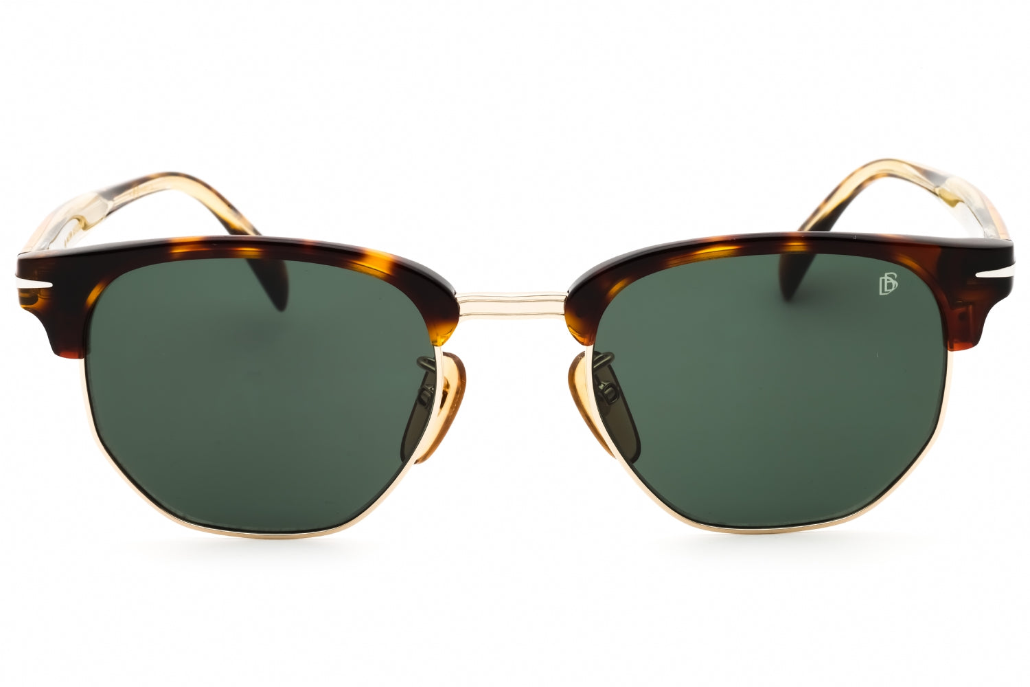 David Beckham DB1002S Clubmaster-Style Sunglasses — Gold, view 2