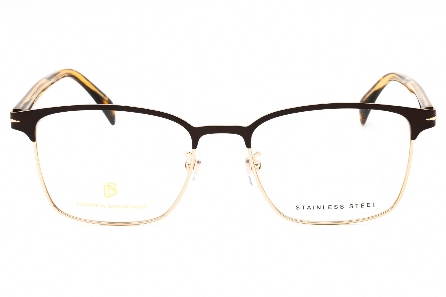 David Beckham DB1059F Metal Rectangle Eyeglasses — Tortoiseshell, view 2