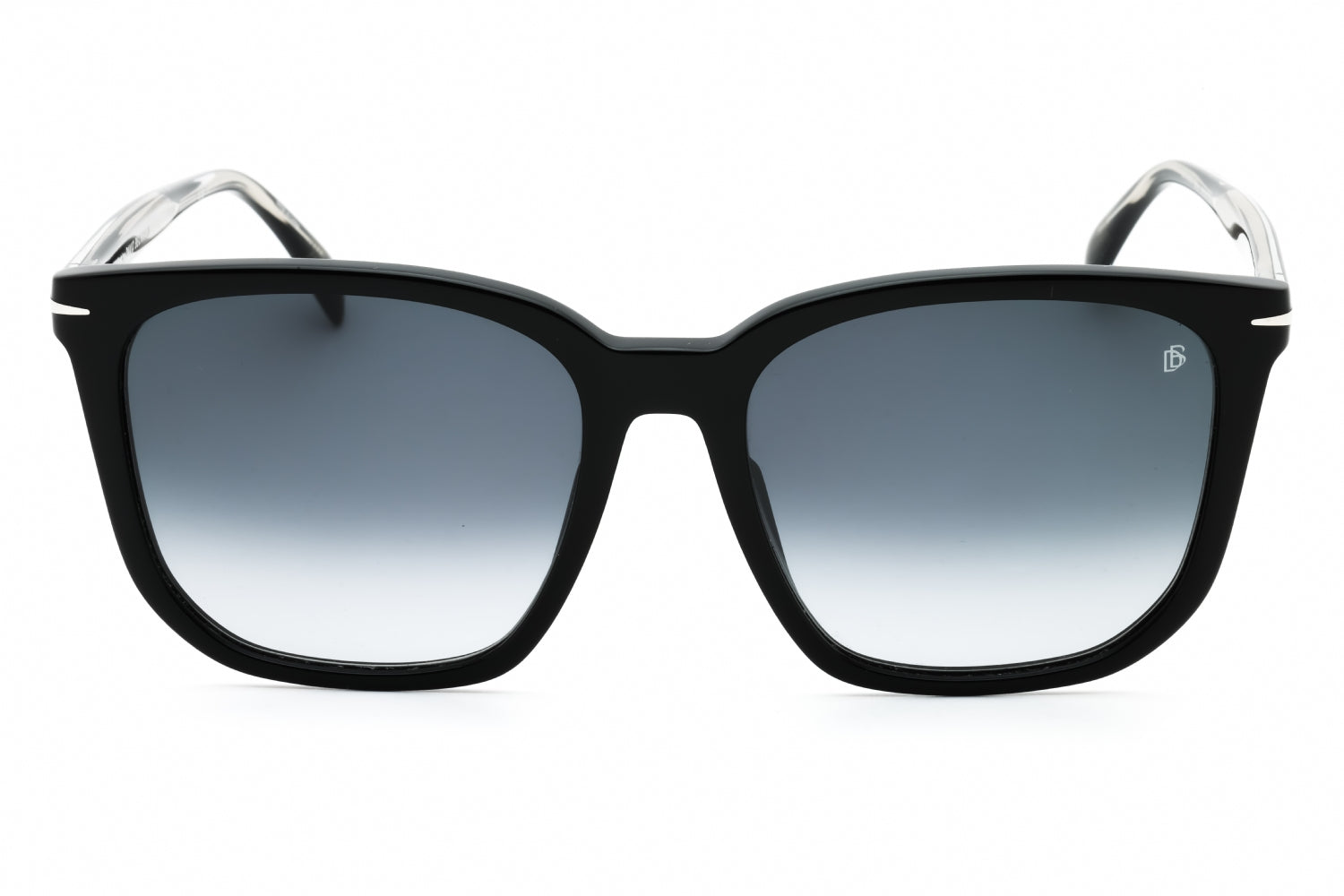 David Beckham DB1071FS Rectangular Plastic Frame Sunglasses — Black, view 2