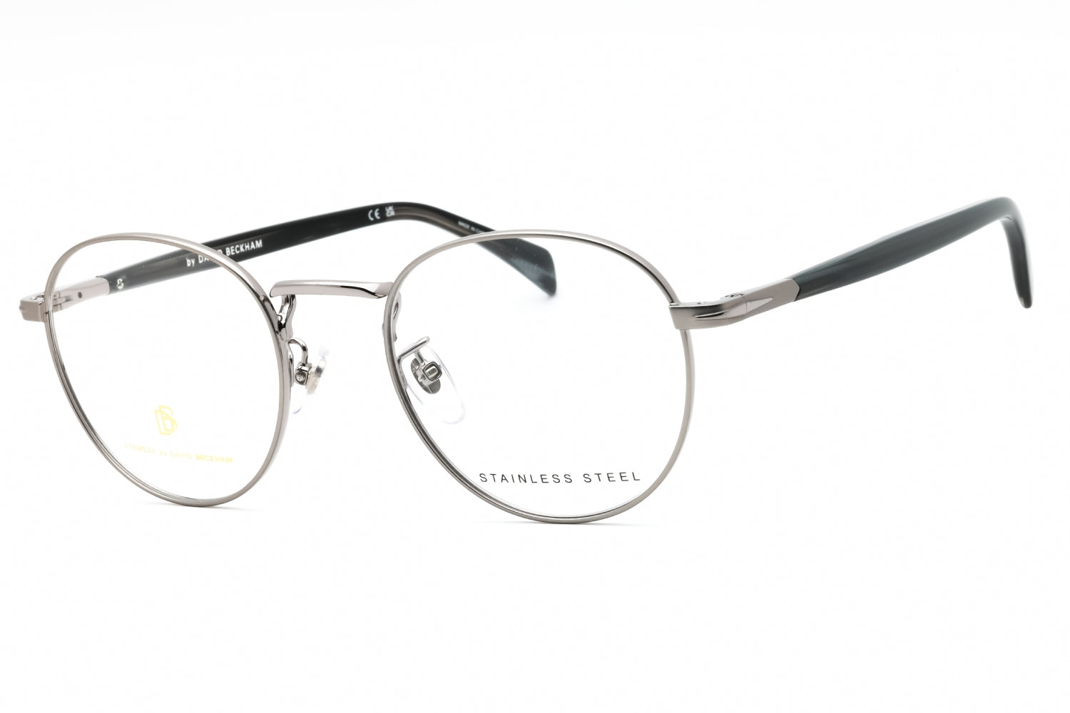 David Beckham DB1127 Round Metal Eyeglasses — Silver by David Beckham