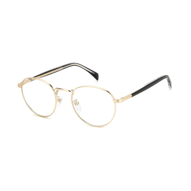 David Beckham DB11270RHL00 Round Full Rim Eyeglasses — Gold by David Beckham