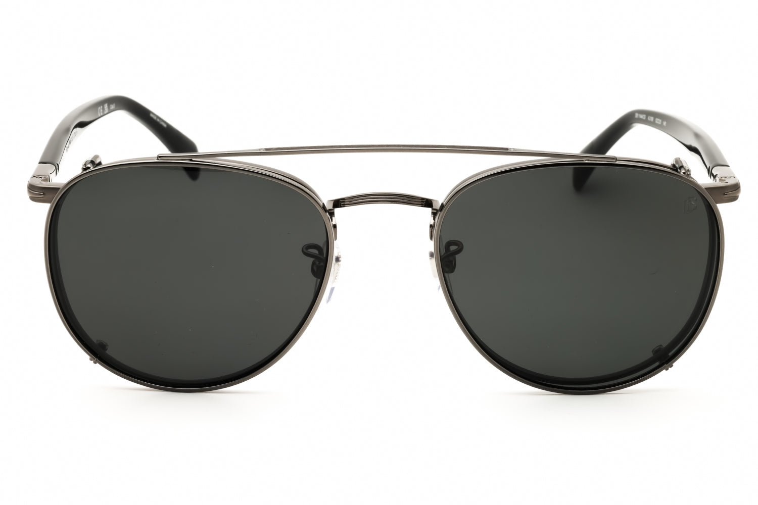 David Beckham DB1144CS Polarized Round Sunglasses — Silver, view 2