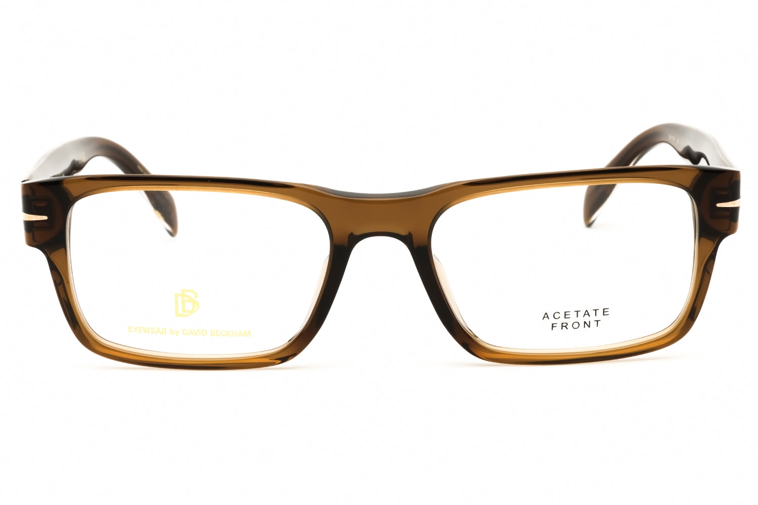 David Beckham DB1170F Rectangular Acetate Eyeglasses — Brown, view 2