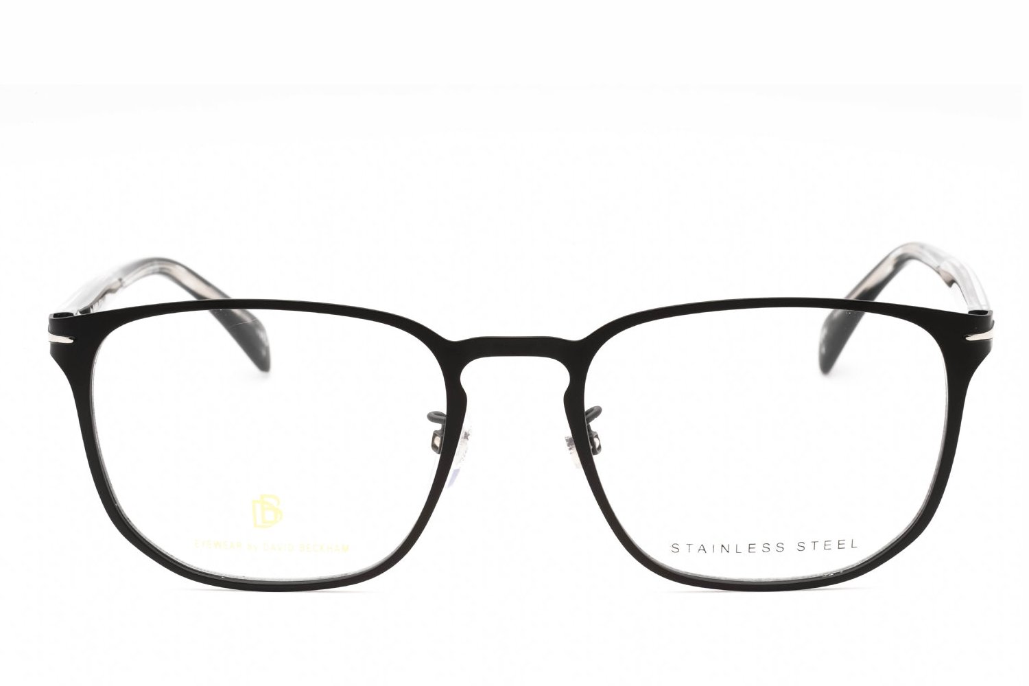 David Beckham DB7073F Oval Metal Frame Eyeglasses — Black, view 2