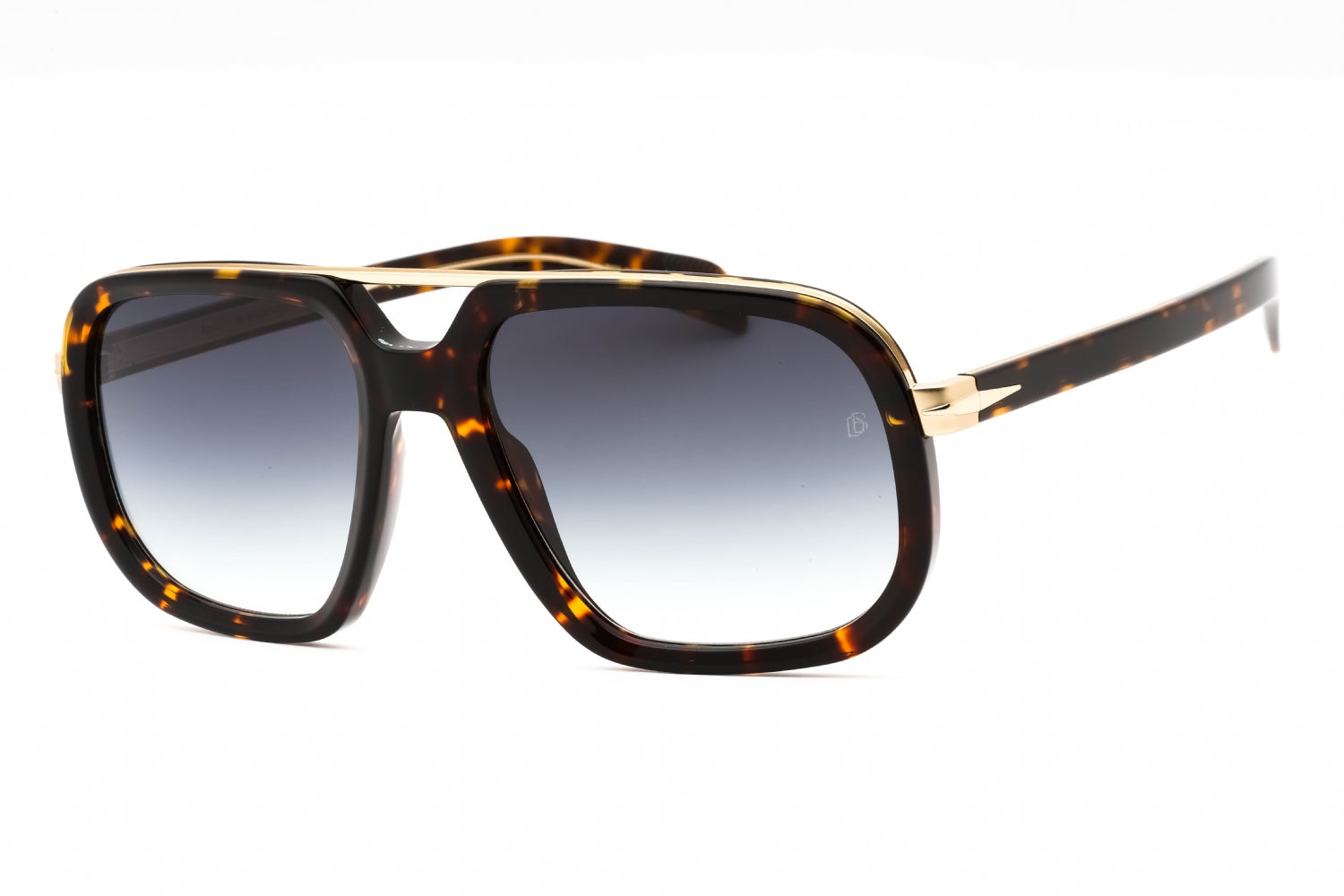 David Beckham DB7101S Tortoiseshell Rectangular Sunglasses — Brown by David Beckham
