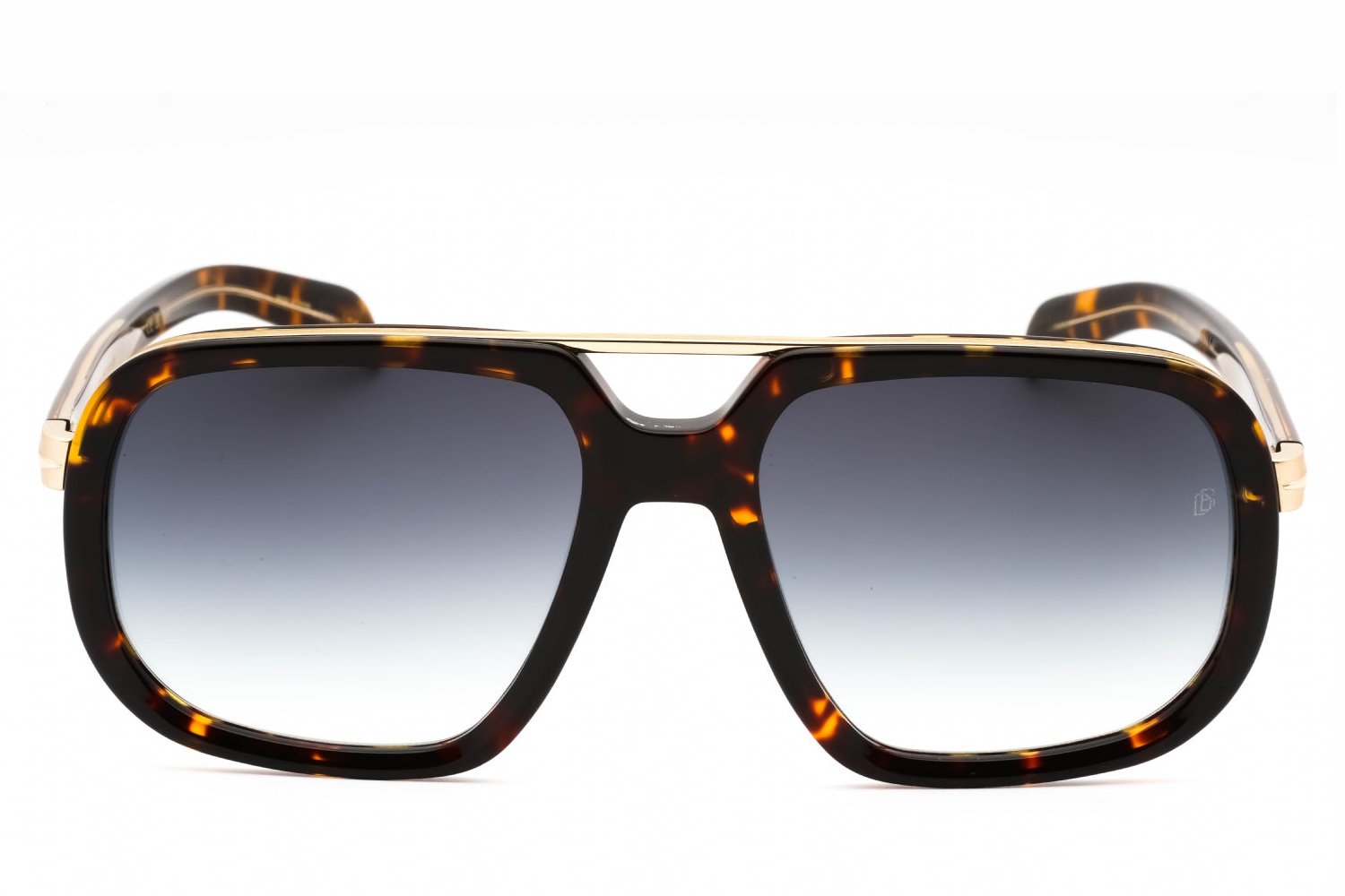 David Beckham DB7101S Tortoiseshell Rectangular Sunglasses — Brown, view 2