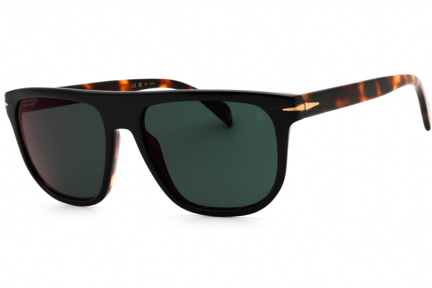 David Beckham DB7111S Green Mirror Lens Sunglasses — Black by David Beckham