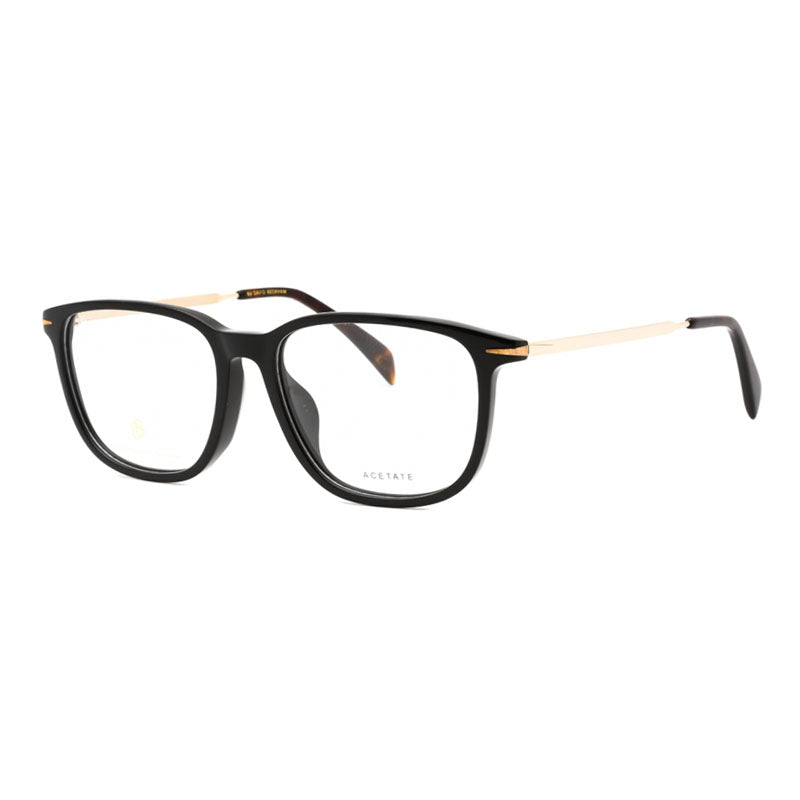David Beckham Rectangle Black-Gold Acetate Eyeglasses — Black by David Beckham