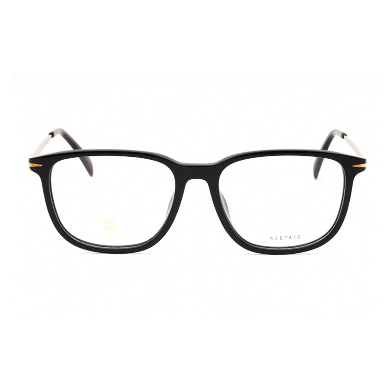 David Beckham Rectangle Black-Gold Acetate Eyeglasses — Black, view 2