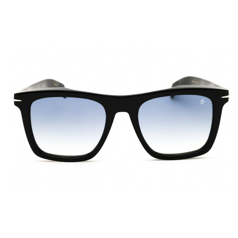 David Beckham Square Full Rim Sunglasses — Black, view 2