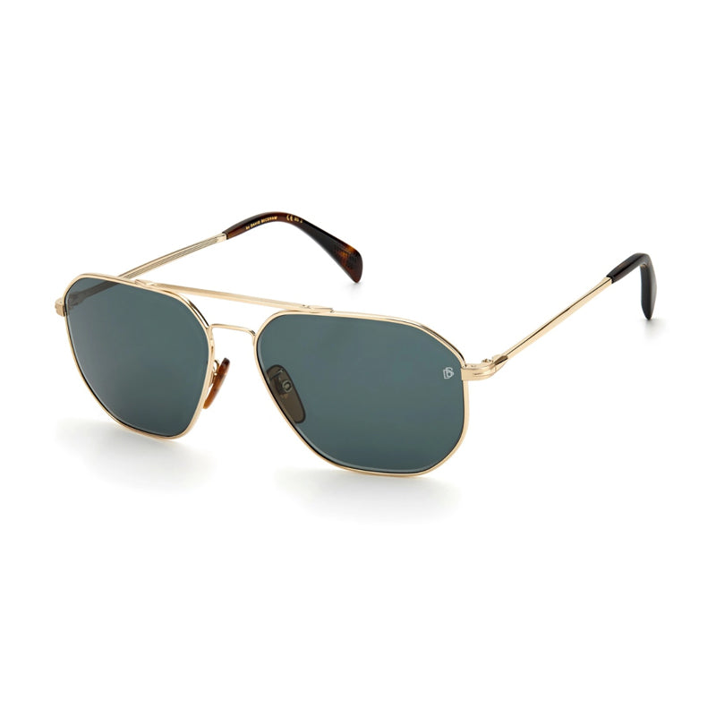 David Beckham Aviator Full Rim Sunglasses — Gold by David Beckham