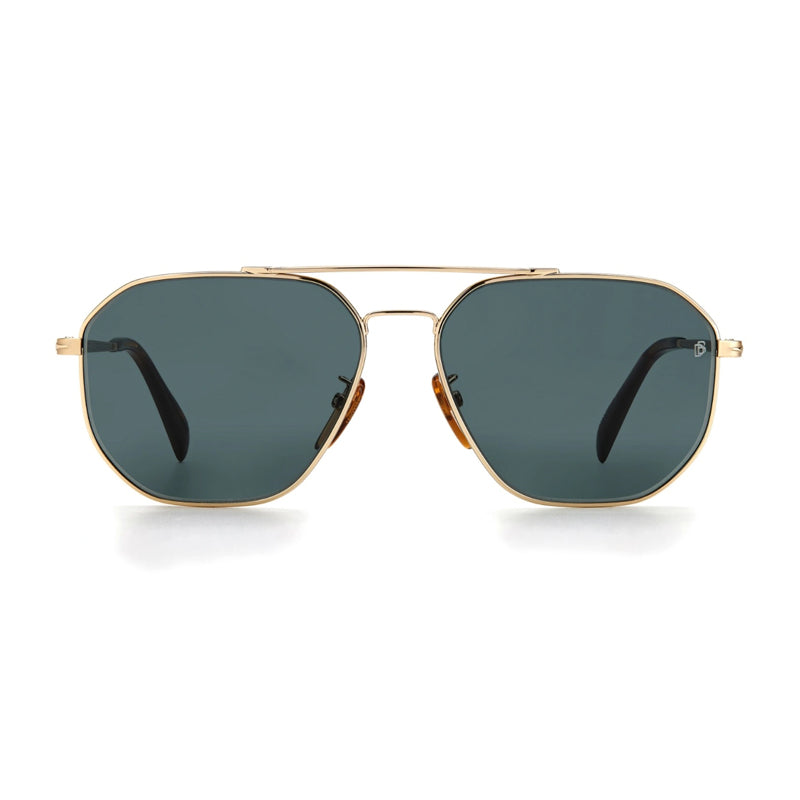 David Beckham Aviator Full Rim Sunglasses — Gold, view 2