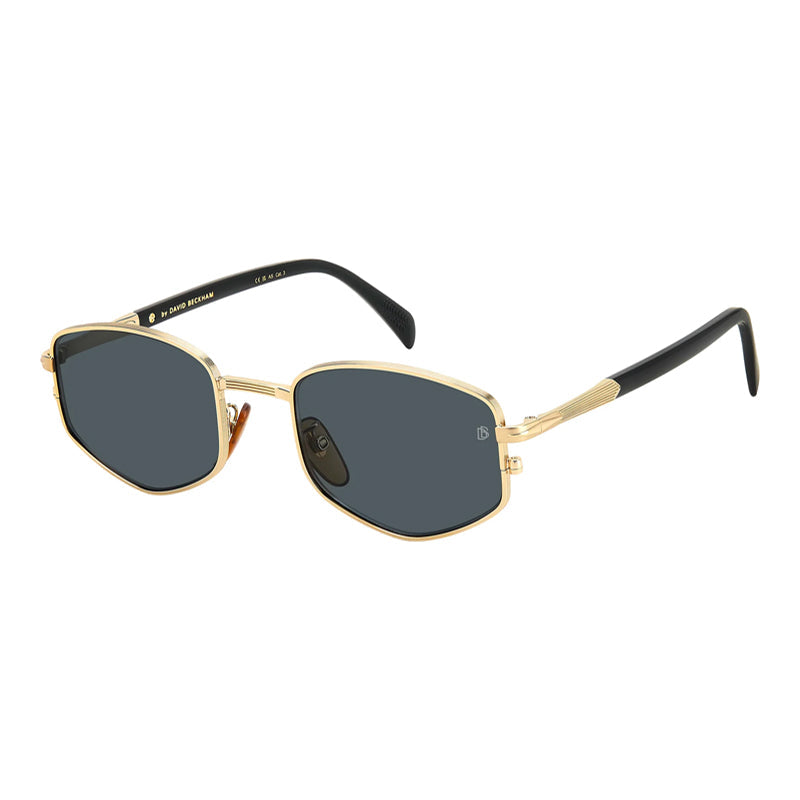 David Beckham Geometric Full Rim Sunglasses — Gold by David Beckham