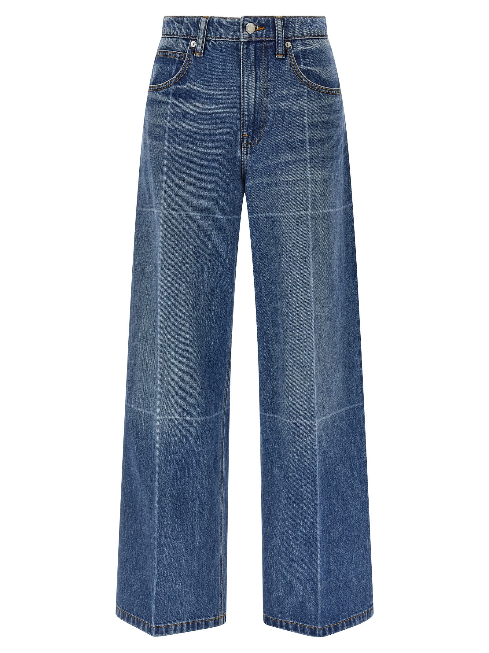 Denim X Alexander Wang Wide-Leg Cotton Denim Jeans — Blue by Denim X Alexander Wang