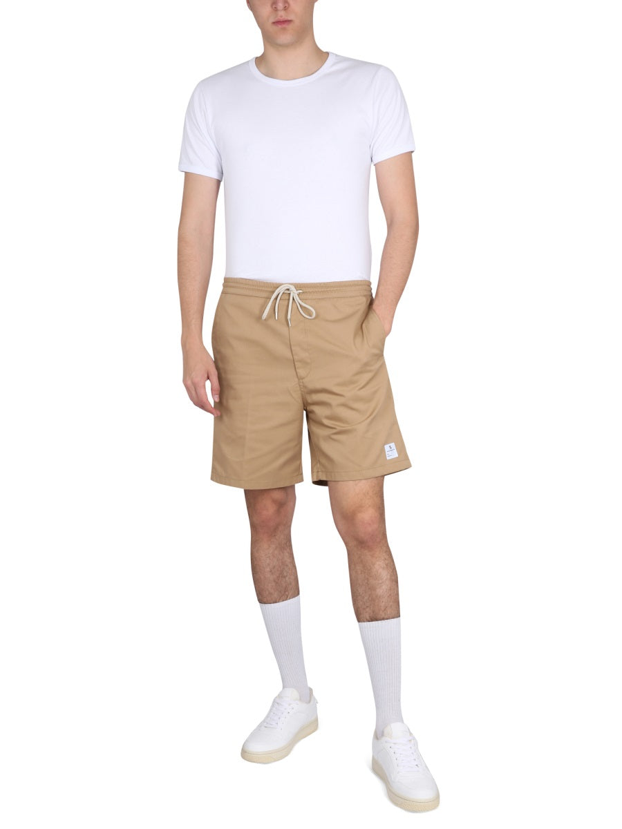 Department 5 Drawstring Bermuda Shorts — Beige by Department 5