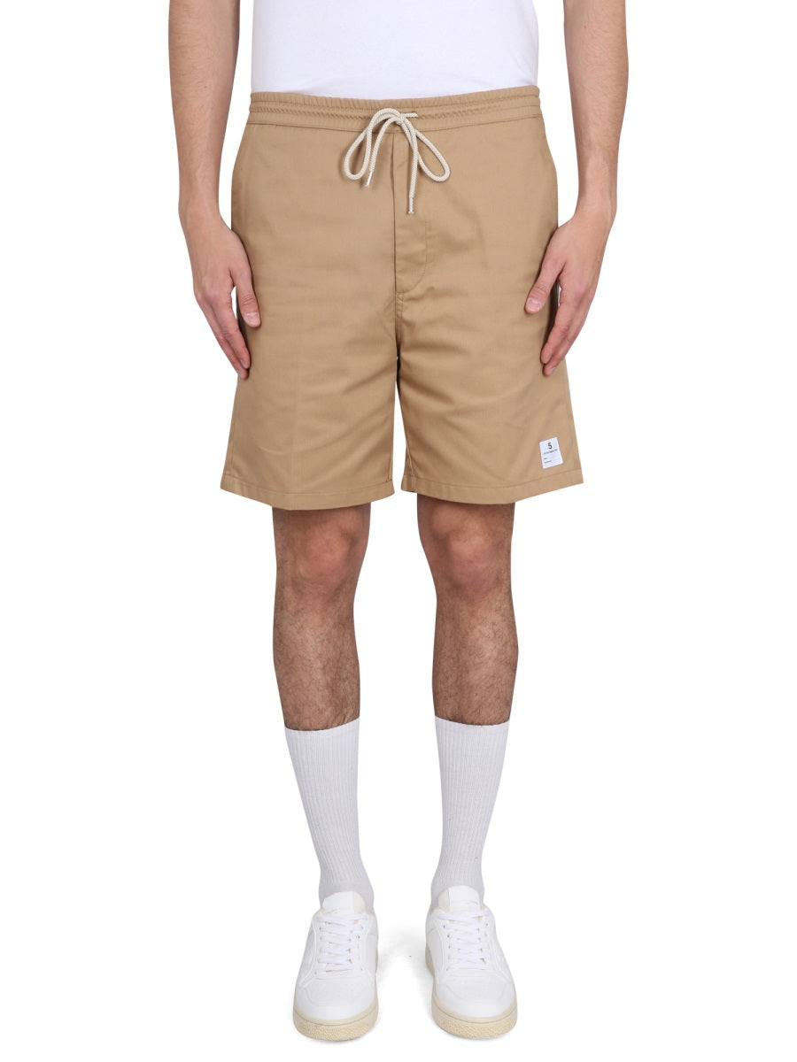 Department 5 Drawstring Bermuda Shorts — Beige, view 2