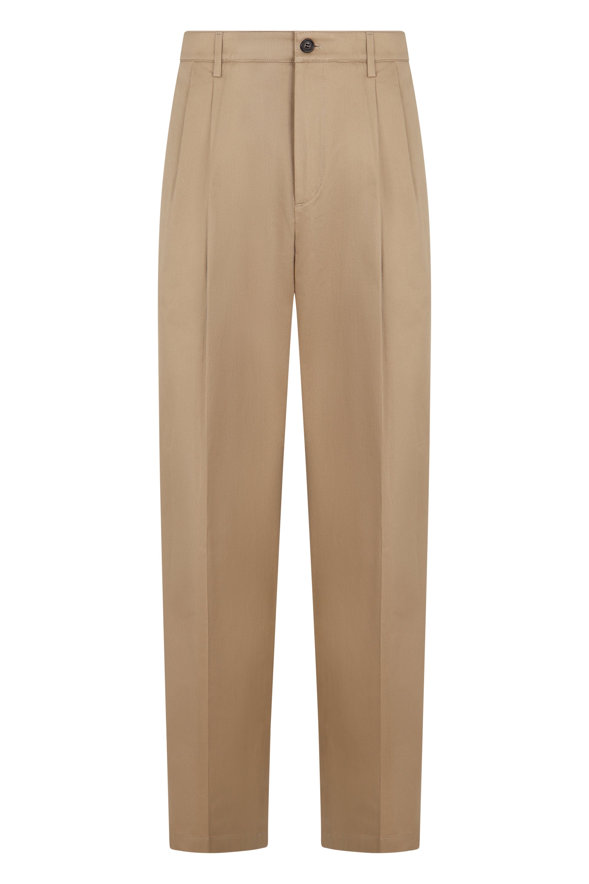 Department 5 Pleated Cotton Chino Trousers — Sand by Department 5