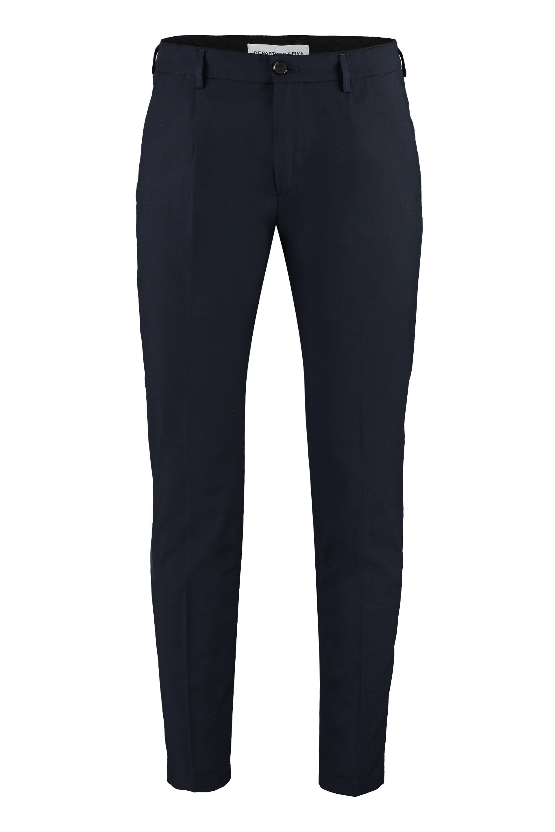 Department 5 Virgin Wool Blend Chinos — Navy by Department 5