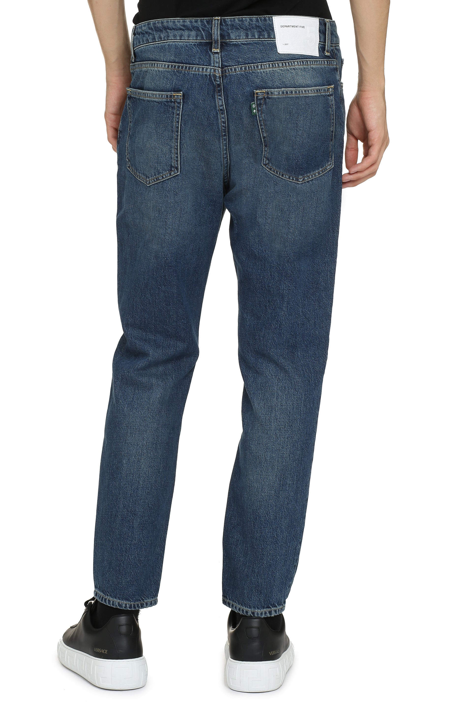 Department 5 Slim-Fit Cotton Jeans — Blue, view 4
