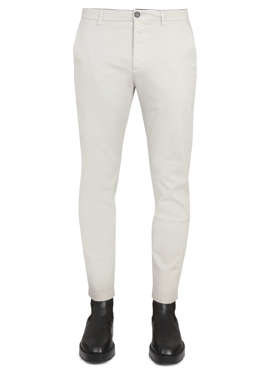 Department 5 Logo Patch Trousers — White, view 2